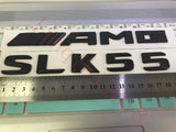 Matt black " SLK55 + AMG " Letters Trunk Emblem Badge Sticker for Mercedes Benz