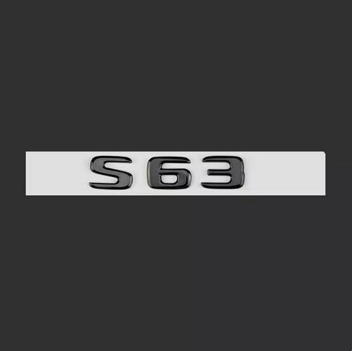 Black S63 AMG V8 BITURBO 4MATIC+ Trunk Fender Badges Emblems for Mercedes W222