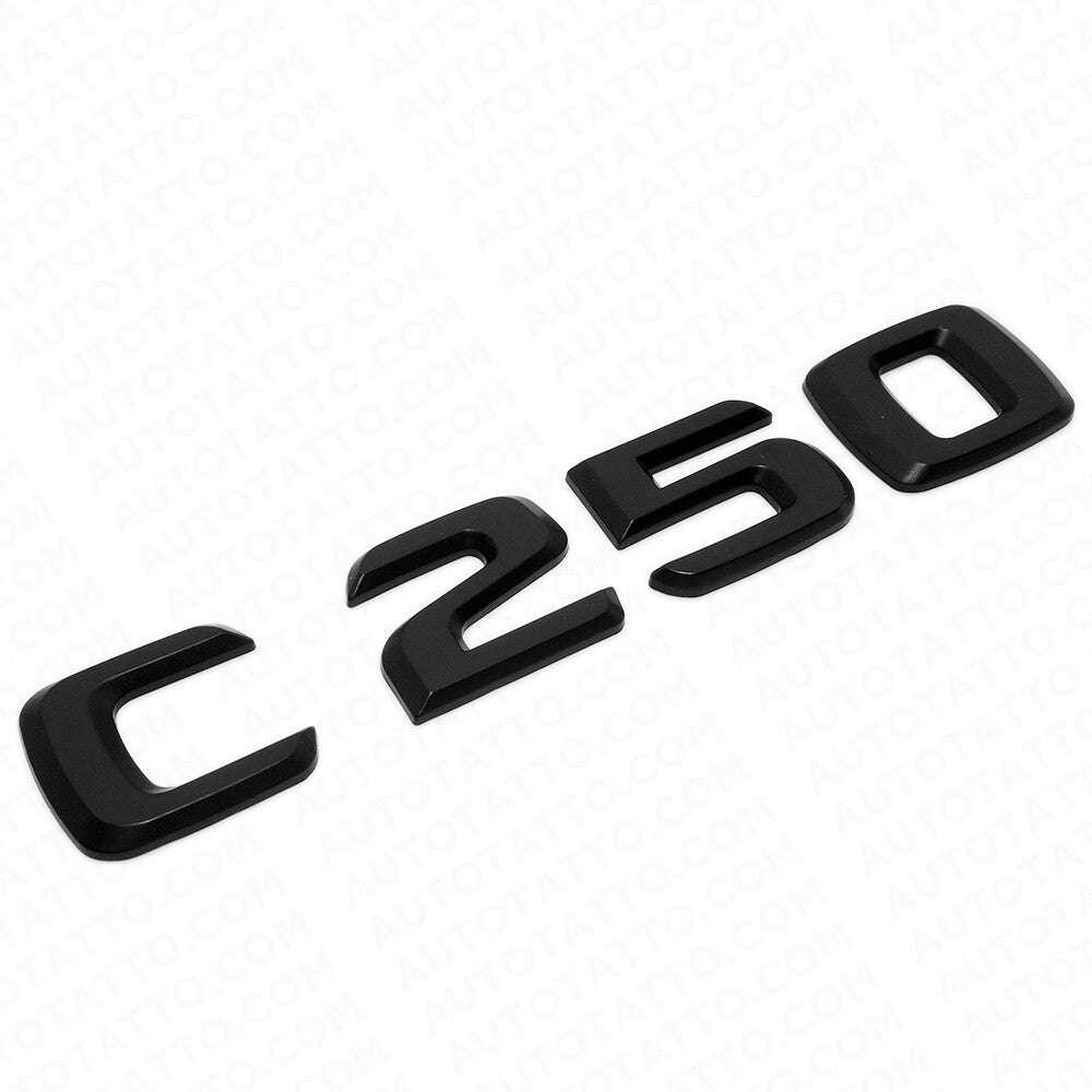 12-15 C 250 Letter Emblem 3D Trunk Logo Nameplate Badge Decoration AMG Black