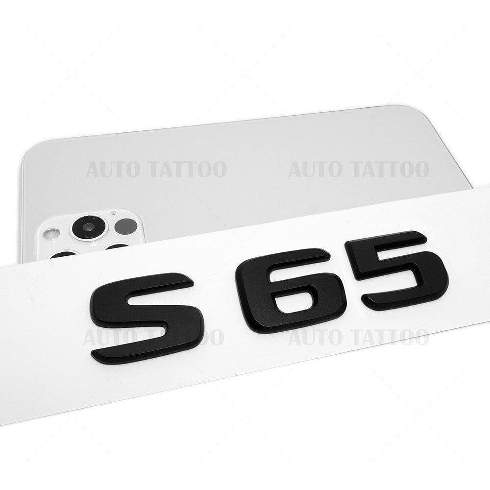 18-21 S 65 AMG Letter 3D Emblem Trunk Logo Nameplate Badge Decorate Matte Black
