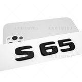18-21 S 65 AMG Letter 3D Emblem Trunk Logo Nameplate Badge Decorate Matte Black