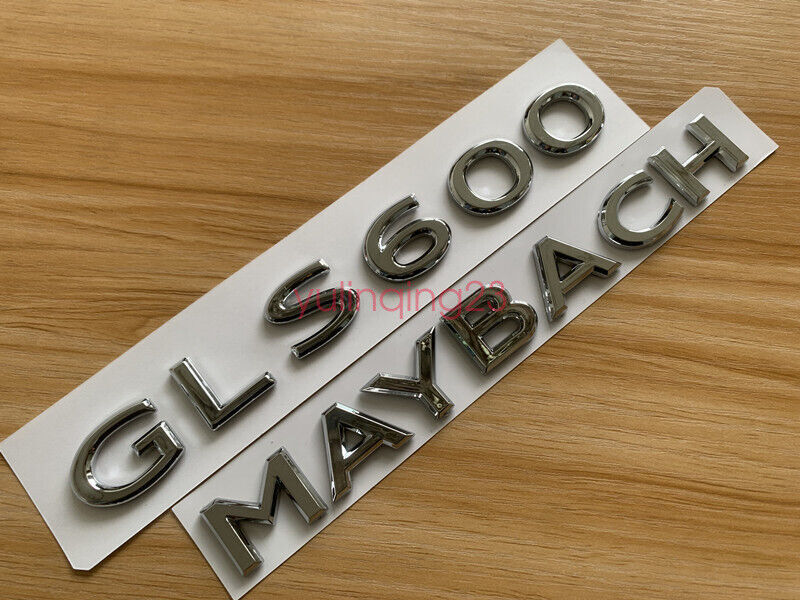 Chrome ABS GLS600 Maybach Number Trunk Letters Badge Emblems Sticker For Benz