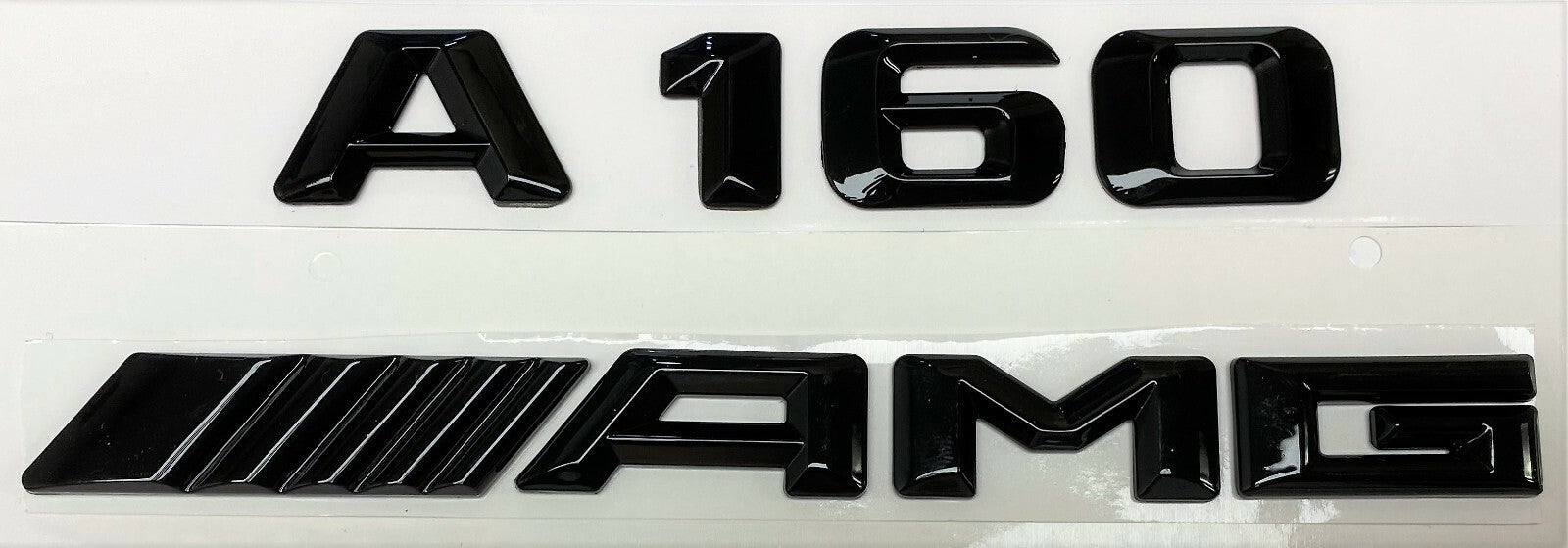 A160 + AMG BLACK FOR MERCEDES REAR TRUNK EMBLEM BADGE NAMEPLATE DECAL NUMBERS