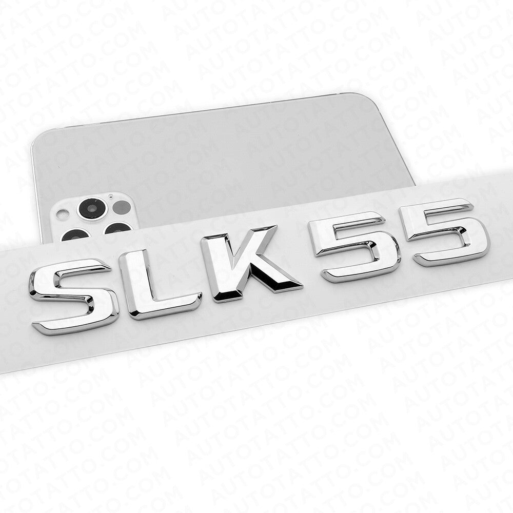 05-16 SLK 55 AMG Letter Emblem Trunk Logo Nameplate Badge Decorate Sport Chrome