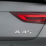 A45 AMG Sport Letter Emblem 3D Trunk Logo Nameplate Badge Decorate OEM Chrome