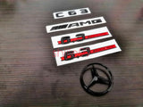 Gloss Black C63 AMG and Rear Star Side 6.3 AMG Emblem Badge For W204 507