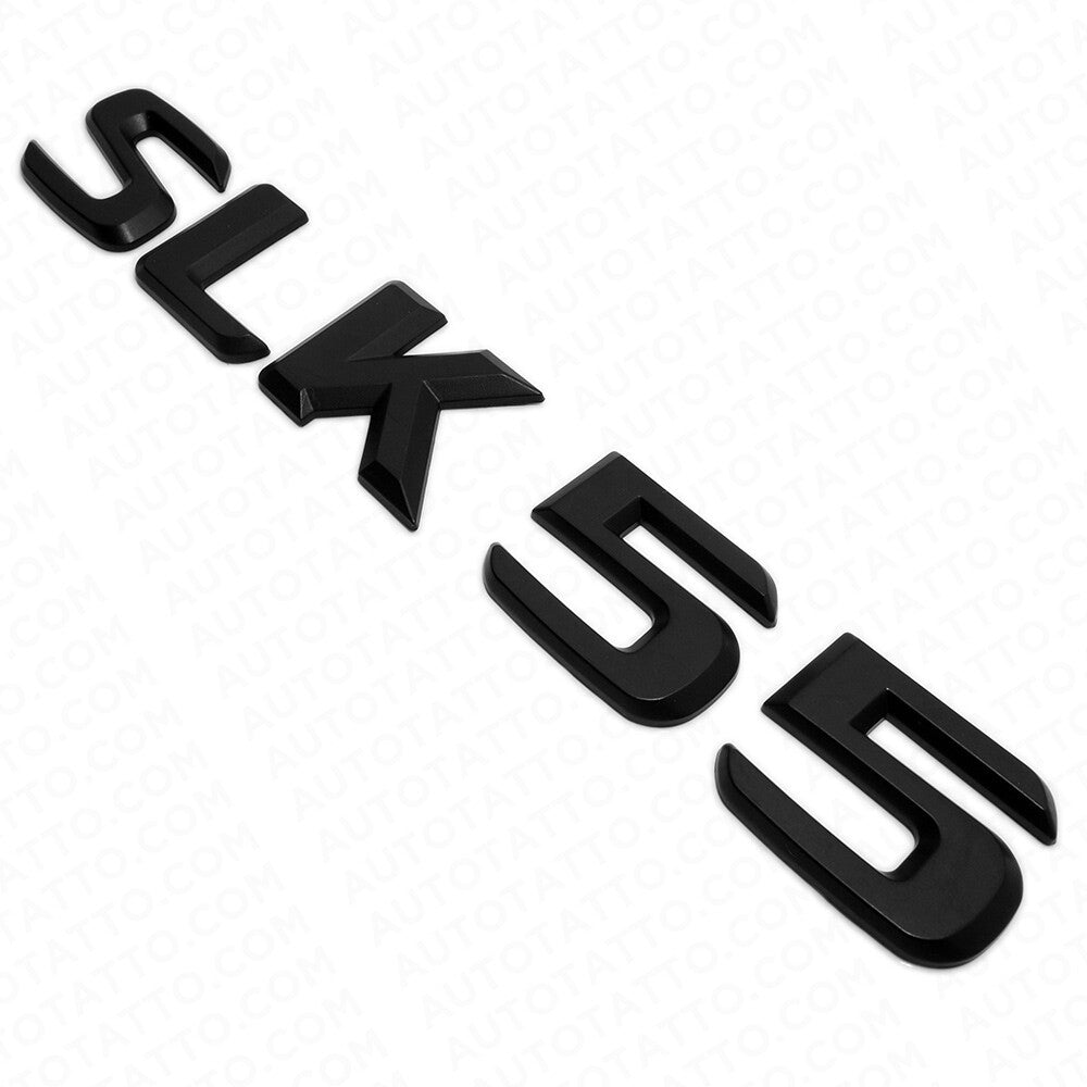 05-16 SLK 55 AMG Letter Emblem Trunk Logo Nameplate Badge Decorate Sport Black