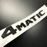 4Matic Matte Black Car Rear Trunk Lid Sticker Emblem For Mercedes-Benz 2017-2023