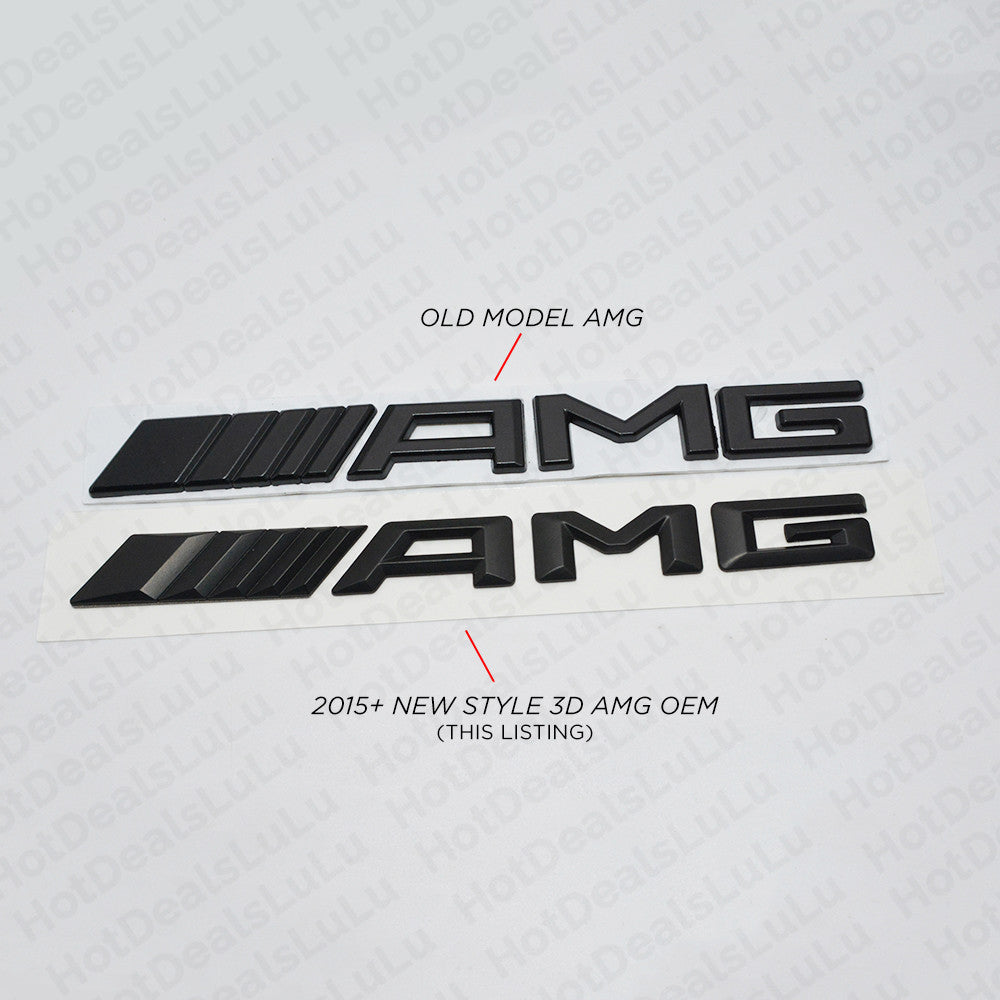 New Style AMG Emblem 3D ABS Matte Black Trunk Logo Badge Decoration Gift Sport