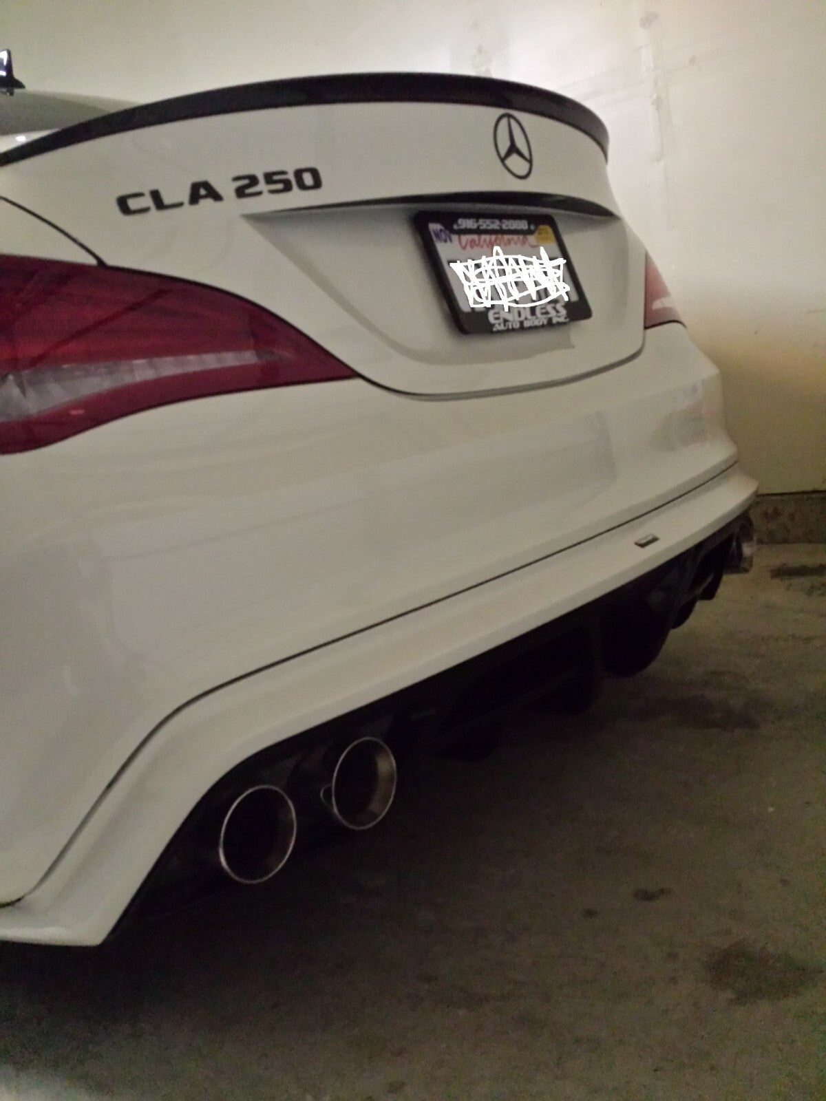GLOSS BLACK CLA 250 Emblem for Mercedes Trunk Letter Nameplate Badge 17-21