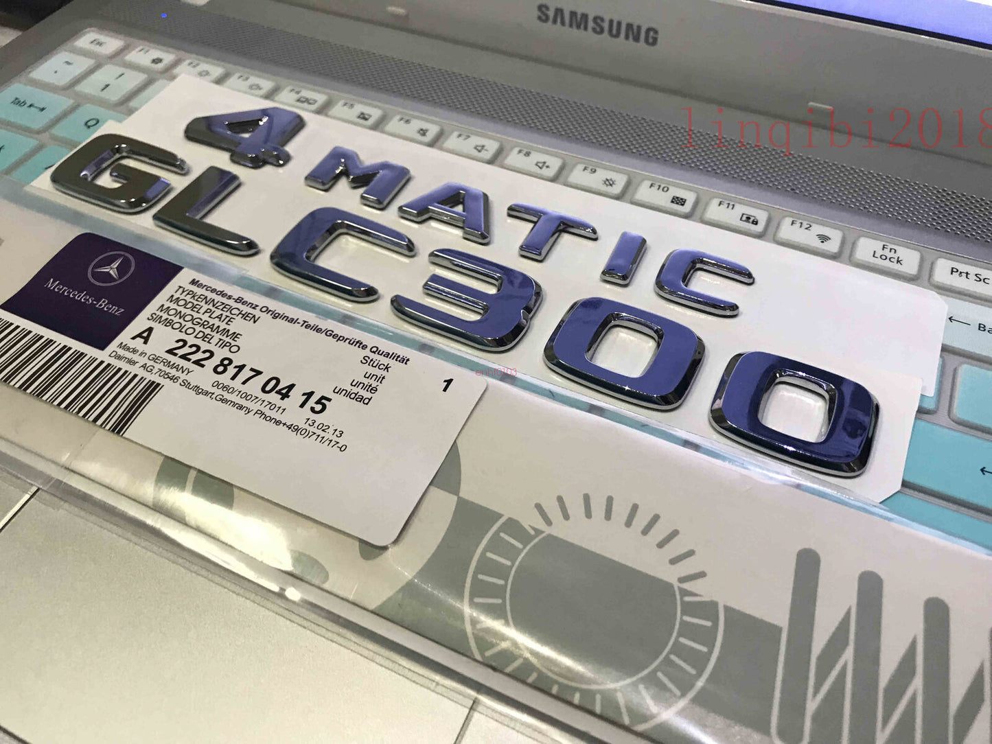 2018 GLC300 4 MATIC High quality Rear Trunk Emblem Decal Badge FOR Mercedes Benz