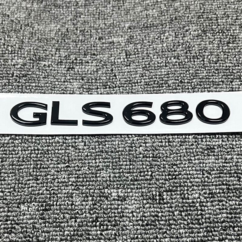 Gloss Black GLS680 Number Trunk Letters Badge Emblems Sticker For Benz GLS680