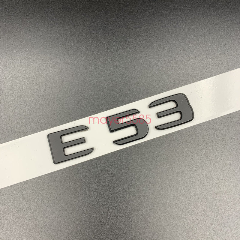 Matte black E53 AMG TURBO 4MATIC+ Trunk Emblem Badge Sticker For Mercedes Benz