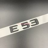 Matte black E53 AMG TURBO 4MATIC+ Trunk Emblem Badge Sticker For Mercedes Benz