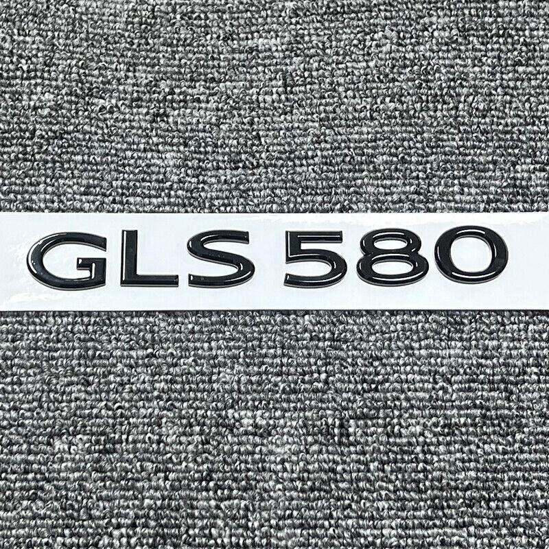 Gloss Black GLS580 Maybach Number Trunk Letters Badge Emblems Sticker For Benz