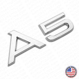 For Audi A5 OEM Chrome Rear Letter Tail Badge Trunk Emblem Badge Logo Sport