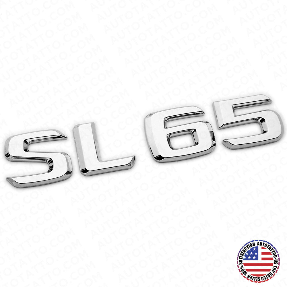 05-14 SL 65 AMG Letter Emblem Trunk Logo Nameplate Badge Decorate Sport Chrome