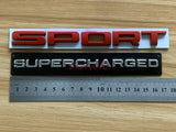 FOR Range Rover SPORT Glossy RED Lettering SUPERCHARGED Land Badge Emblem