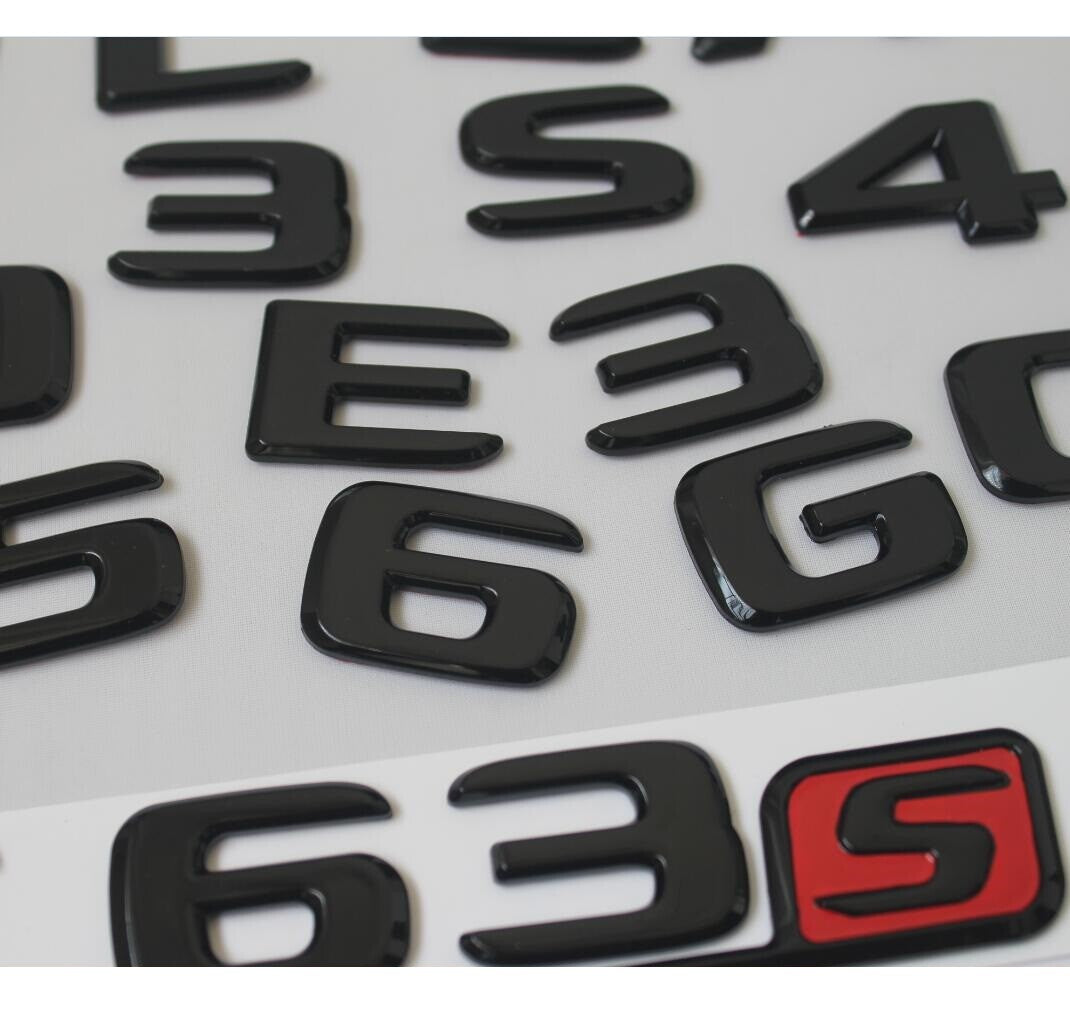 Gloss Black Letters Trunk Emblems for Mercedes Benz W166 W167 GLE500 Symbols