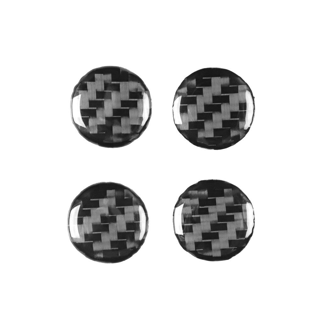 4pcs 20mm Door Lock Keyhole Protector Cover Accessories Sticker Decal - Carbon Fiber