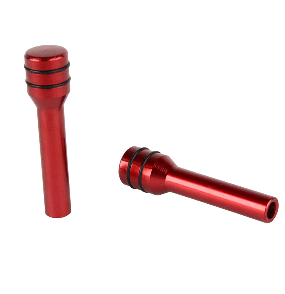 2pcs Red Car Interior Door Locking Lock Knob Pull Pins Cover Auto Accessories