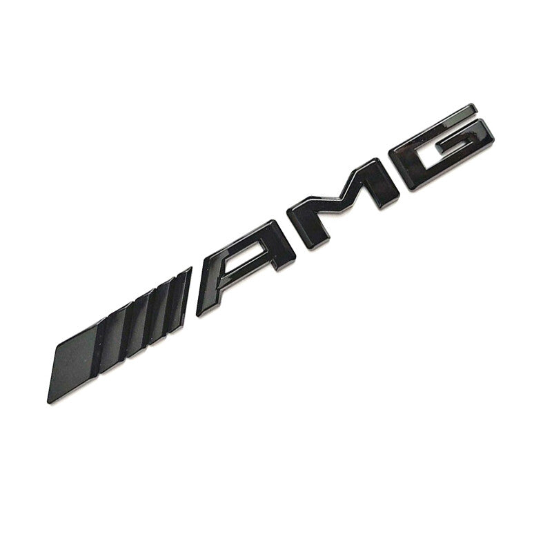C63S + AMG + V8 BITURBO GLOSSY BLACK Emblem Badge for Mercedes C-Class 63