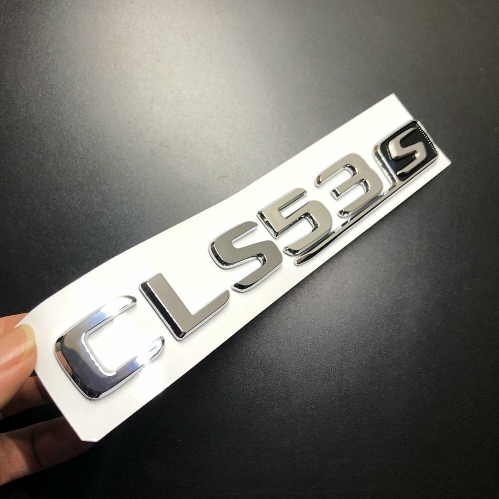 CLS53S Glossy Black Red S Car Rear Trunk Lid Sticker Emblem For Mercedes-Benz