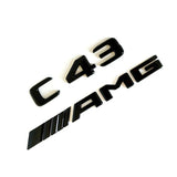 Gloss Black C43 AMG BITURBO 4MATIC Rear Emblem Badge for Mercedes W205 C205 New