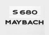 Gloss Black S680 Maybach Number Trunk Letters Badge Emblems Sticker For Benz