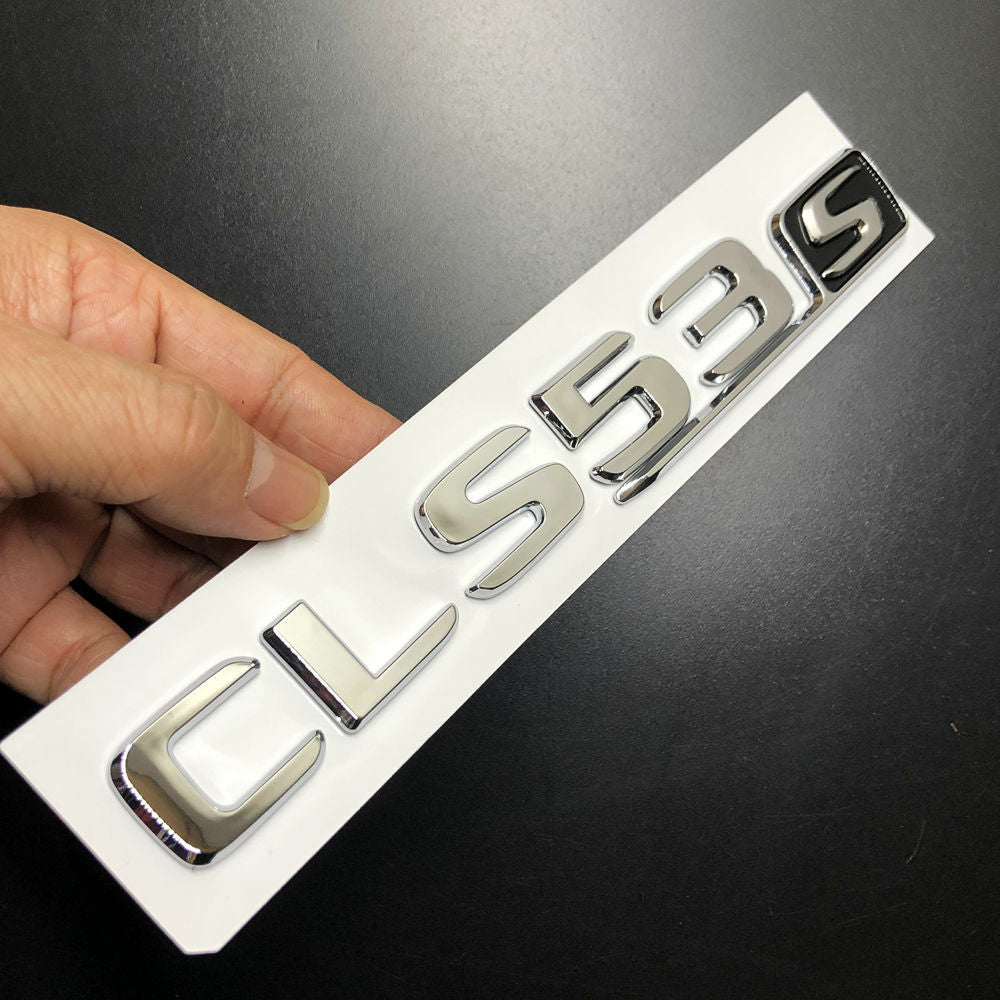 CLS53S Glossy Black Red S Car Rear Trunk Lid Sticker Emblem For Mercedes-Benz