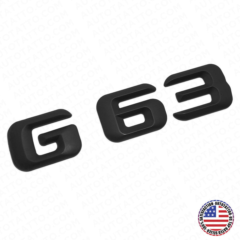 G63 AMG Letter Emblem Rear Door Body Logo Nameplate Badge Decorate Matte Black