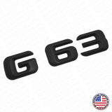 G63 AMG Letter Emblem Rear Door Body Logo Nameplate Badge Decorate Matte Black