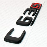 17-20 W205 OEM C 63 S Emblem Trunk Lid Logo Badge AMG Sport - Gloss Black & Red