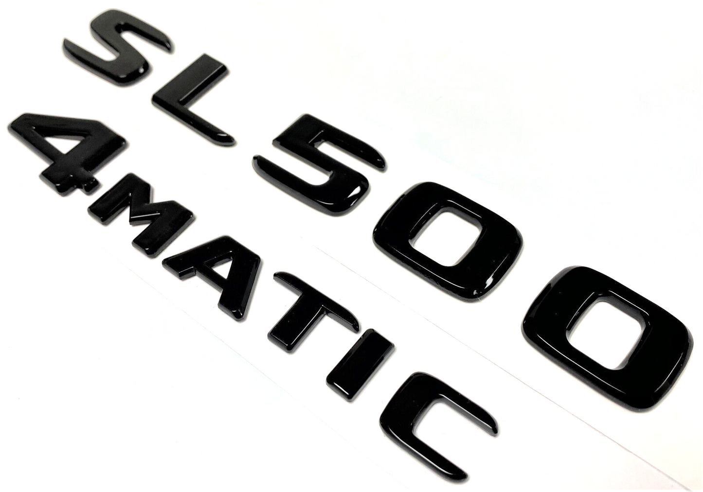 SL500+4MATIC BLACK FOR MERCEDES REAR TRUNK EMBLEM BADGE PLATE DECAL NUMBER