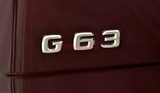 Chrome " G63 AMG V8 BITURBO " Letters Trunk Embl Badge Sticker for Mercedes Benz