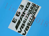 Gloss Black Flat "E63 AMG V8 BITURBO" Trunk Embl Badge Sticker for Mercedes Benz