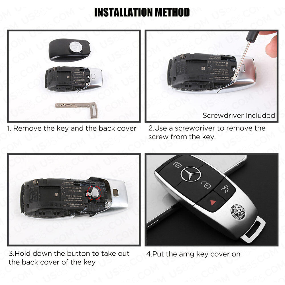 AMG Laurel New Remote Key FOB Cover Holder Protect Replace For Mercedes Sport