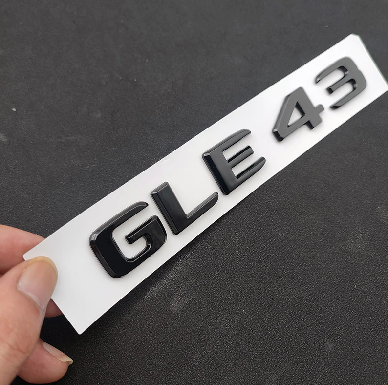 For MERCEDES GLE43 Car Rear Sticker Trunk Emblem Boot Back Letters Gloss Black