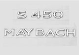 Chrome 3D S450 Maybach Number Trunk Letters Badge Emblems Sticker For Benz