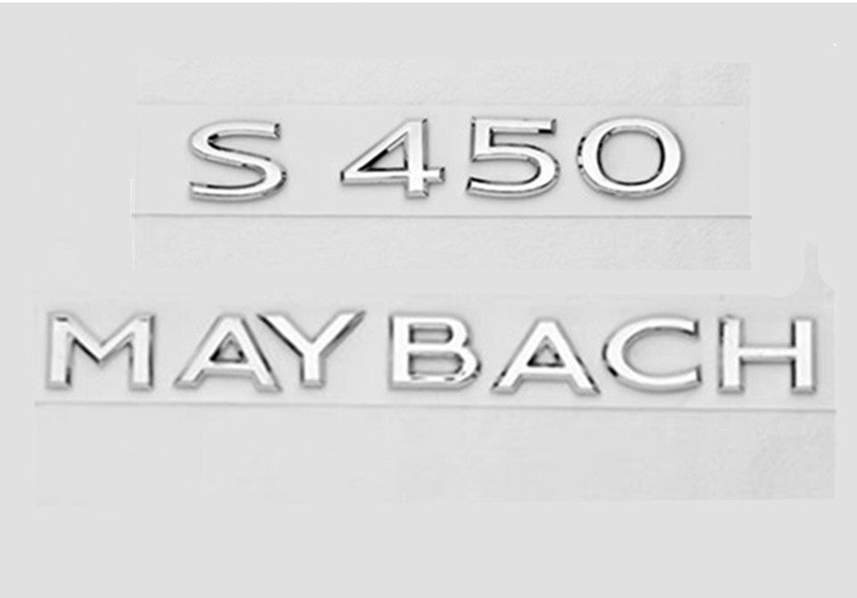 Chrome 3D S450 Maybach Number Trunk Letters Badge Emblems Sticker For Benz
