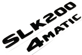 BLACK SLK200+4MATIC FOR MERCEDES REAR TRUNK EMBLEM BADGE NAMEPLATE DECAL NUMBER