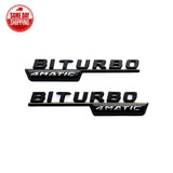 Black BITURBO 4MATIC Side Decal Badge Sticker For Mercedes C43 205 Series AMG