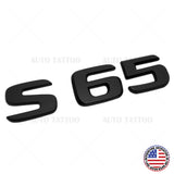 18-21 S 65 AMG Letter 3D Emblem Trunk Logo Nameplate Badge Decorate Matte Black