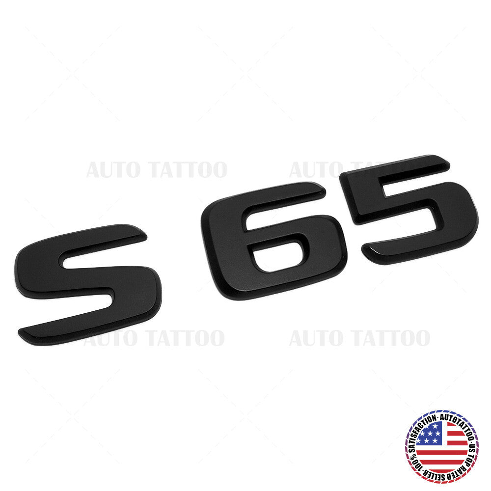 18-21 S 65 AMG Letter 3D Emblem Trunk Logo Nameplate Badge Decorate Matte Black