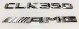 #1 CHROME CLK350 +AMG REPLACEMENT FOR MERCEDES REAR TRUNK EMBLEM BADGE DECAL LID