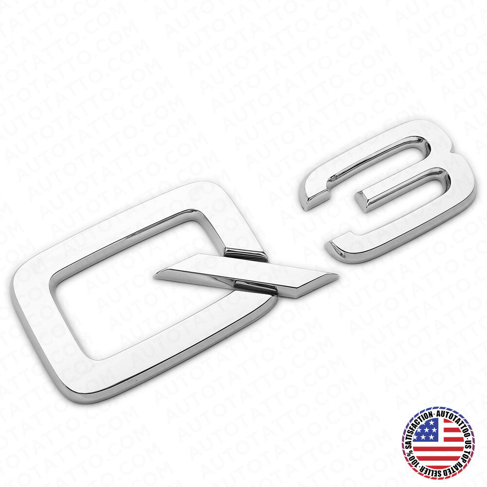 Audi Q3 OEM Chrome Rear Letter Liftgate Nameplate Trunk Emblem Badge Sport