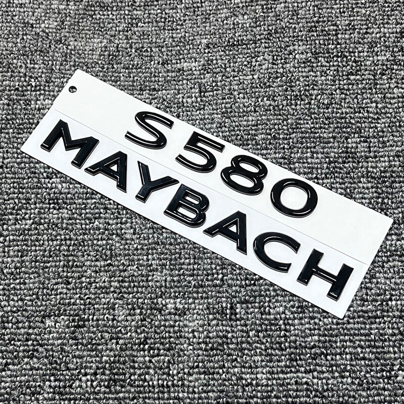 2PCS Gloss Black ABS Trunk Emblem Badge Sticker for S-Class W222 Maybach S580