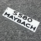 2PCS Gloss Black ABS Trunk Emblem Badge Sticker for S-Class W222 Maybach S580