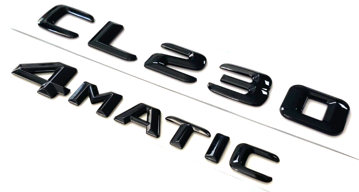 CL230 + 4MATIC BLACK FOR MERCEDES REAR TRUNK EMBLEM BADGE NAMEPLATE DECAL NUMBER