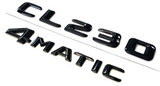 CL230 + 4MATIC BLACK FOR MERCEDES REAR TRUNK EMBLEM BADGE NAMEPLATE DECAL NUMBER